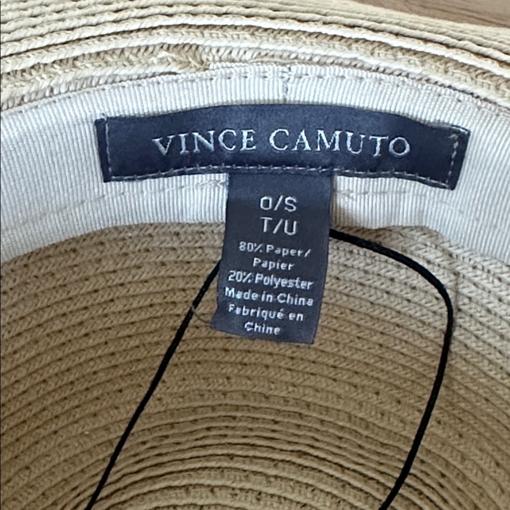 Vince Camuto Womens Wide Brim Panama Sun Hat Bee Motif Adjustable Resortwear - Picture 4 of 9